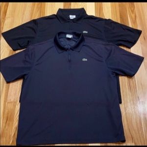 Bundle of Lacoste front zip polo shirts